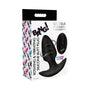 BANG! Rotating & Vibrating Silicone Butt Plug with Remote Black - Royal Sins