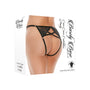 Barely Bare Criss - Cross Crotchless Panty Black O/S - Royal Sins