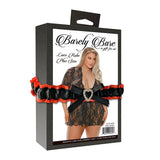 Barely Bare Lace Robe Black Queen Size - Royal Sins