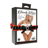 Barely Bare Lace - Up Bra & Thong Panty White - Royal Sins