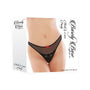 Barely Bare Mesh & Lace Panty Black O/S - Royal Sins