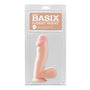 Basix Rubber Works 6.5 in. Dong With Balls & Suction Cup Beige - Royal Sins