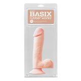 Basix Rubber Works 7.5 in. Dong With Balls & Suction Cup Beige - Royal Sins
