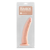 Basix Rubber Works Slim Seven 7 in. Dildo With Suction Cup Beige - Royal Sins