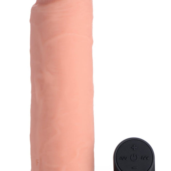 Big Shot Vibrating Remote Control Silicone Dildo - 9 Inch - Royal Sins