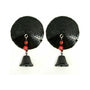 Bijoux de Nip Black Sequin Round Pasties with Bells - Royal Sins