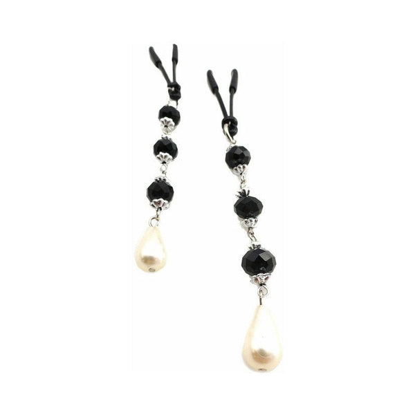 Bijoux de Nip Pearl Black Beaded Nipple Clamps - Royal Sins