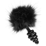 Black Bunny Tail Anal Plug - Royal Sins