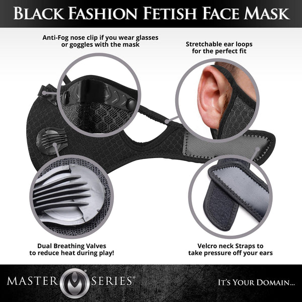 Black Fetish Face Mask - Royal Sins