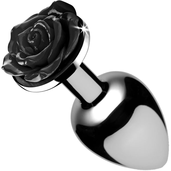 Black Rose Anal Plug - Medium - Royal Sins