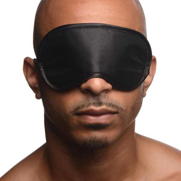 Black Satin Blindfold Mask - Royal Sins