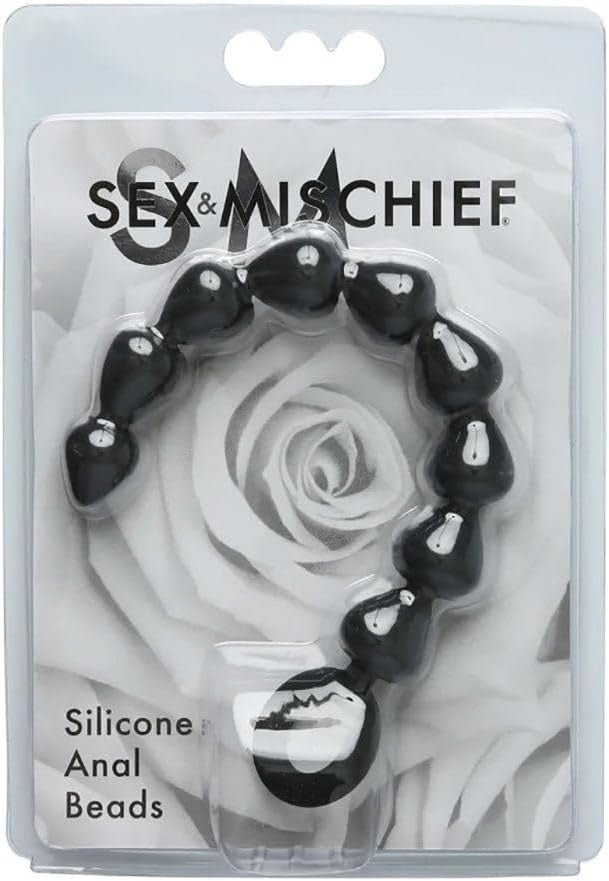 Black Silicone Anal Beads - Royal Sins