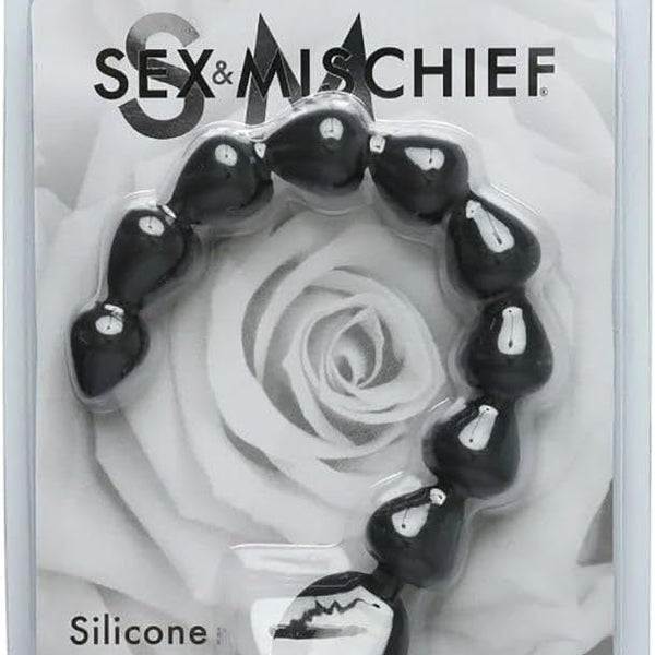 Black Silicone Anal Beads - Royal Sins