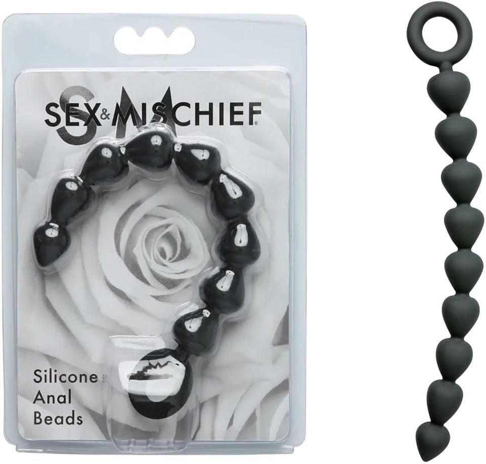 Black Silicone Anal Beads - Royal Sins