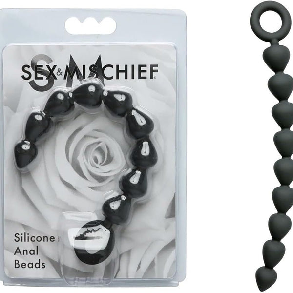 Black Silicone Anal Beads - Royal Sins