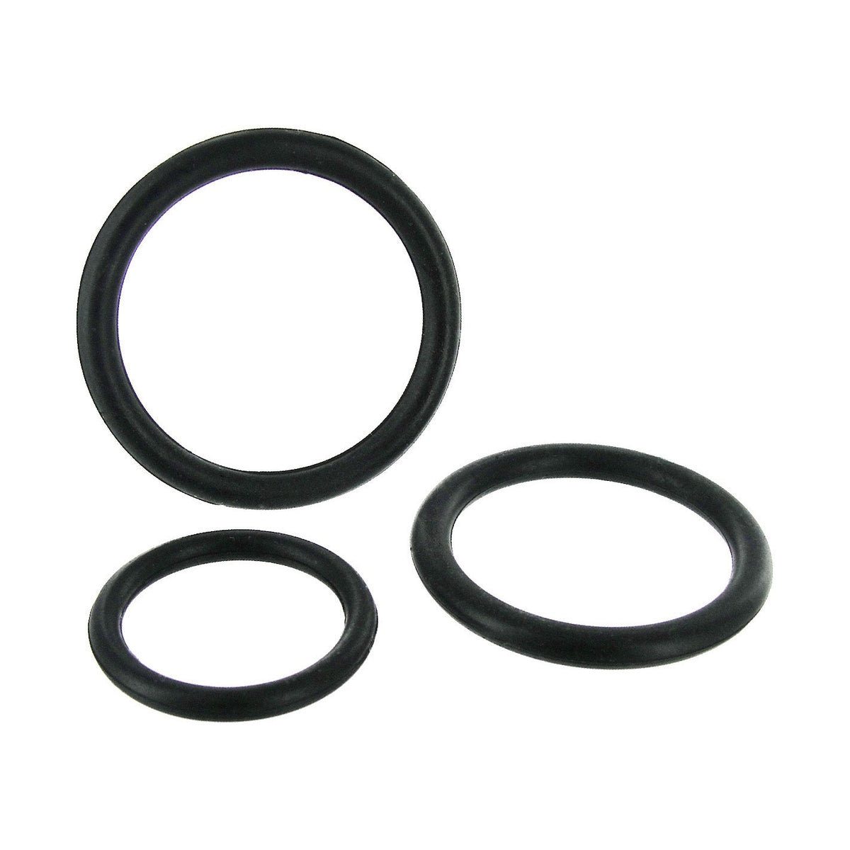 Black Triple Silicone Cock Ring Set - Royal Sins