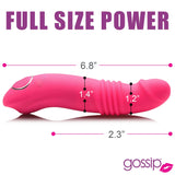 Blaster 7X Thrusting Silicone Vibrator - Pink - Royal Sins