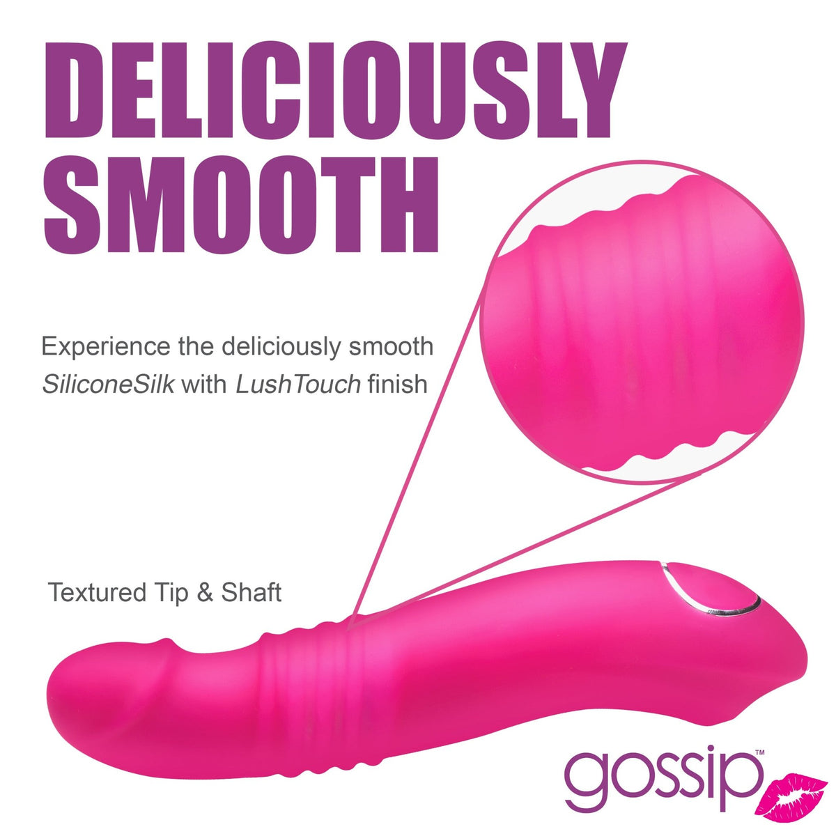 Blaster 7X Thrusting Silicone Vibrator - Pink - Royal Sins