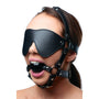 Blindfold Harness and Black Ball Gag - Royal Sins