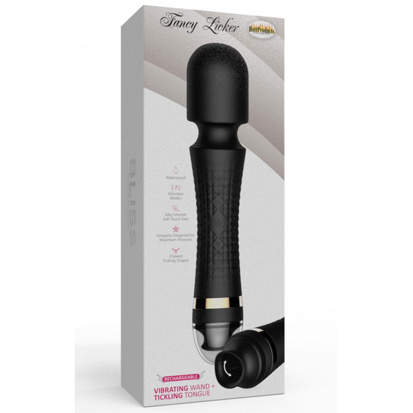 Bliss Fancy Licker Power Wand With High Speed Vibrating Tongue - Royal Sins