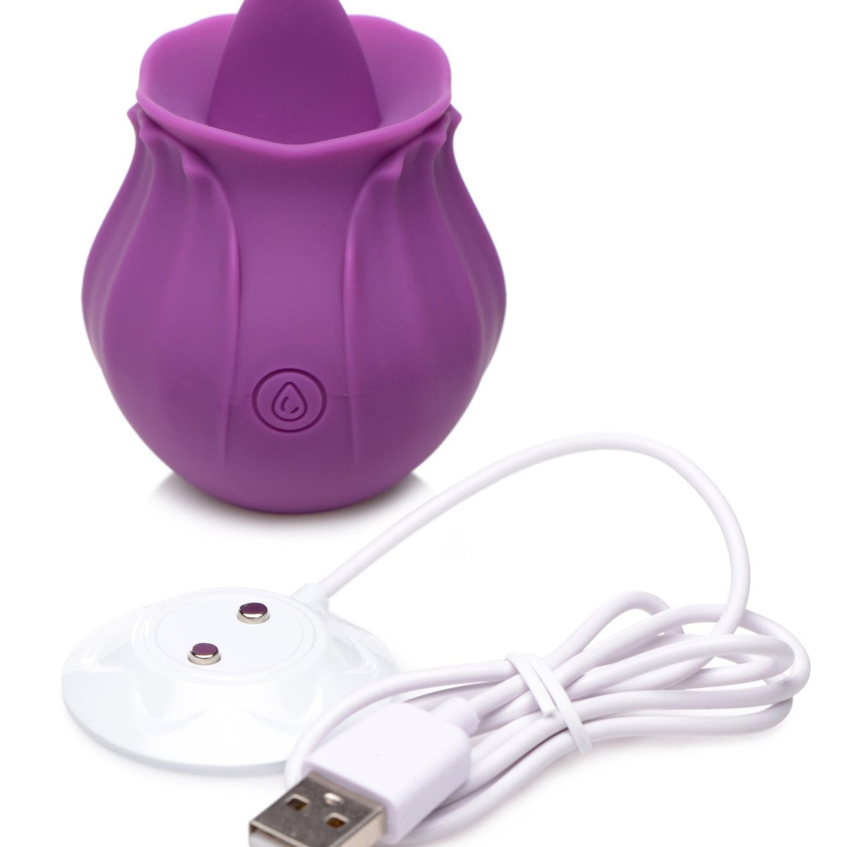 Bloomgasm Wild Violet 10X Silicone Clit Licking Stimulator - Purple - Royal Sins