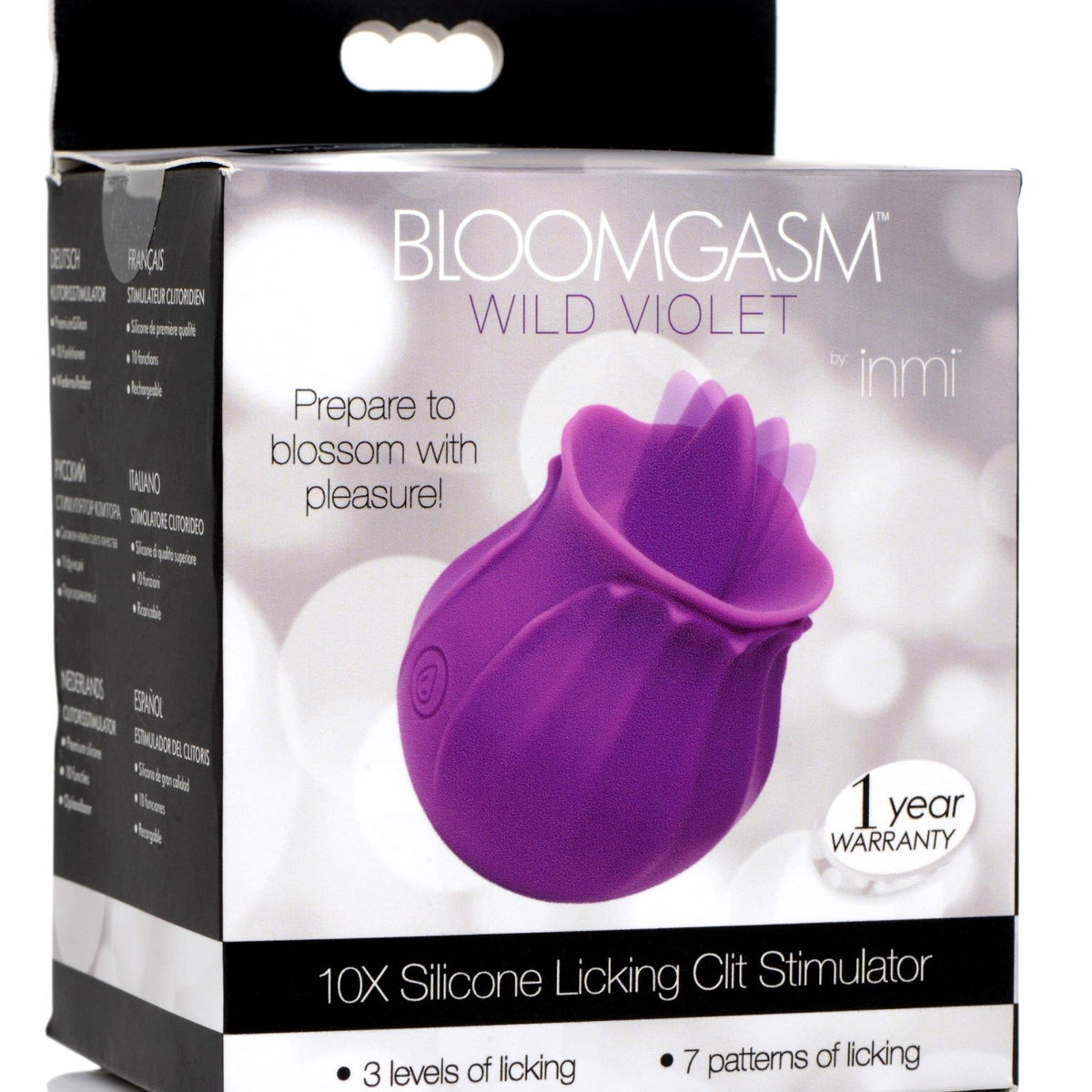 Bloomgasm Wild Violet 10X Silicone Clit Licking Stimulator - Purple - Royal Sins