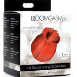 Bloomgasm Wild Violet 10X Silicone Clit Licking Stimulator - Red - Royal Sins