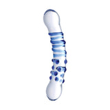 Blu Dual Ended Glass Dildo - Royal Sins