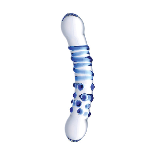 Blu Dual Ended Glass Dildo - Royal Sins