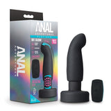 Blush Anal Adventures Platinum Remote - Controlled Vibrating & Rotating Silicone Circuit Plug Black - Royal Sins