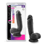 Blush Au Naturel Bold Pound 8.5 in. Posable Dual Density Dildo with Balls & Suction Cup Black - Royal Sins