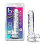 Blush B Yours Diamond Dazzle 8 in. Dildo with Balls & Suction Cup Clear - Royal Sins
