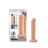 Blush Dr. Skin Plus Realistic 6 in. Triple Density Posable Dildo with Suction Cup Beige - Royal Sins