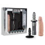 Blush Lock On Karbonite Realistic 7.75 in. Dildo with Handle & Suction Cup Adapter Beige - Royal Sins