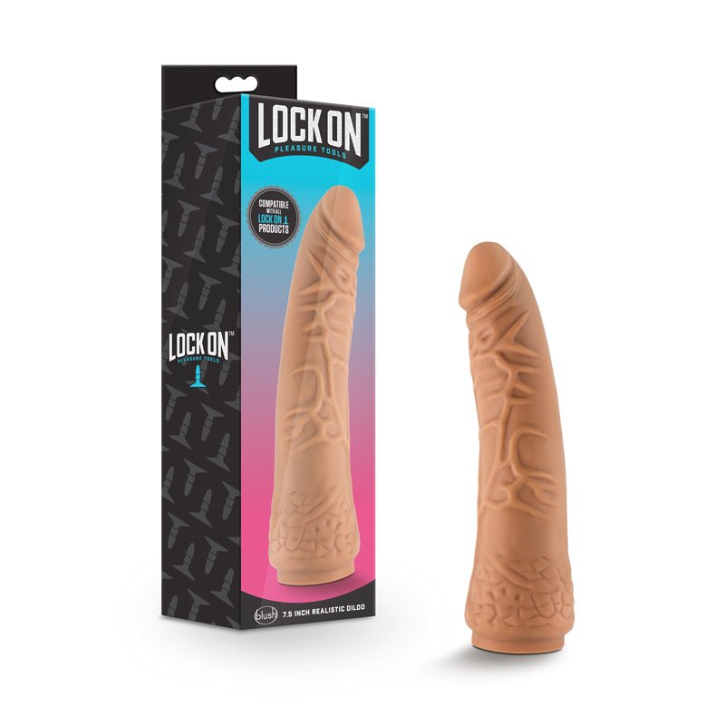 Blush Lock On Realistic 7.5 in. Lock On Dildo Tan - Royal Sins