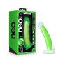 Blush Neo Elite Glow in the Dark Omnia 7 in. Silicone Dual - Density Dildo Neon Green - Royal Sins
