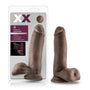 Blush XX Elysium Realistic 7 in. Dual Density Dildo with Balls & Suction Cup Brown - Royal Sins