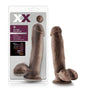 Blush XX Europa Realistic 7 in. Dual Density Dildo with Balls & Suction Cup Brown - Royal Sins