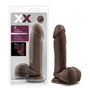 Blush XX Midas Realistic 8 in. Dual Density Dildo with Balls & Suction Cup Brown - Royal Sins