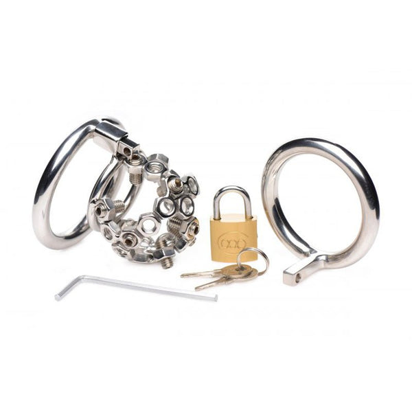 Bolted Chastity Cage with Spikes - Royal Sins