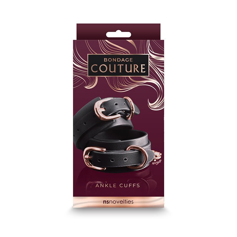 Bondage Couture Ankle Cuffs Black - Royal Sins