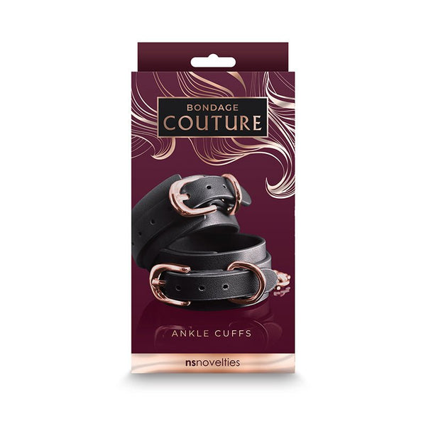 Bondage Couture Ankle Cuffs Black - Royal Sins