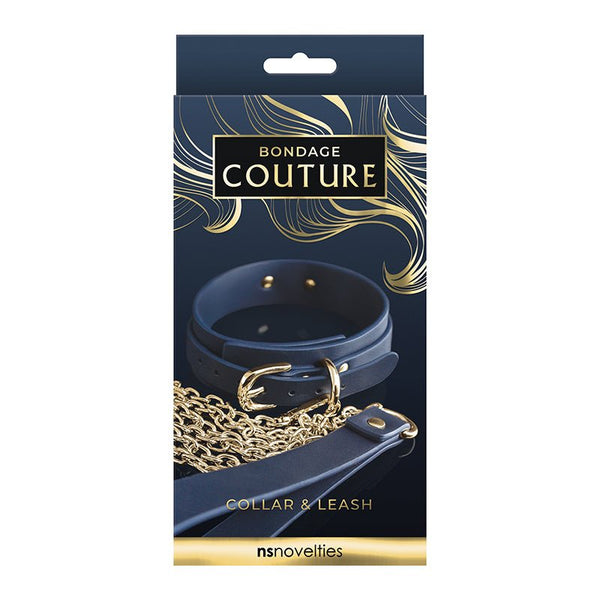 Bondage Couture Collar & Leash Blue - Royal Sins