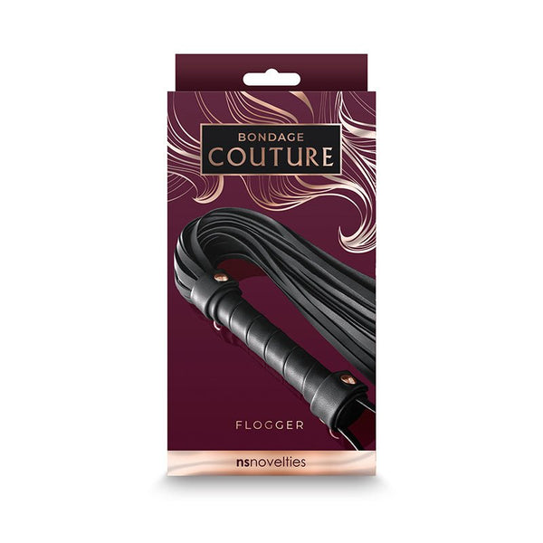 Bondage Couture Flogger Black - Royal Sins