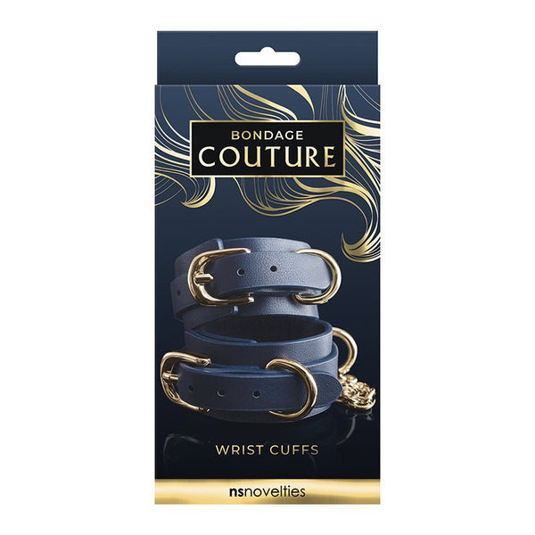 Bondage Couture Wrist Cuffs Blue - Royal Sins
