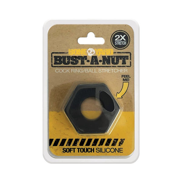 Boneyard Bust a Nut Cock Ring Black - Royal Sins
