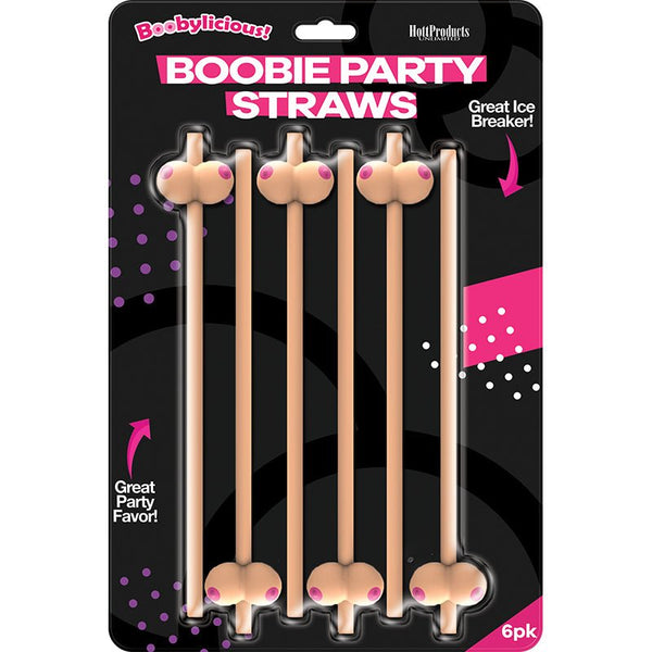 Boobie Straws (Flesh Color) 6Pk. - Royal Sins
