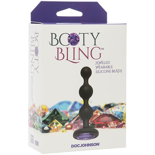 Booty Bling Jeweled Wearable Silicone Beads Purple - Royal Sins