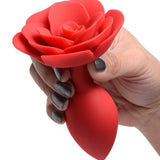 Booty Bloom Silicone Rose Anal Plug - Large - Royal Sins