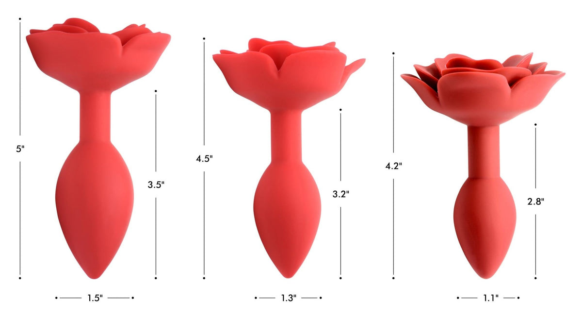 Booty Bloom Silicone Rose Anal Plug - Large - Royal Sins